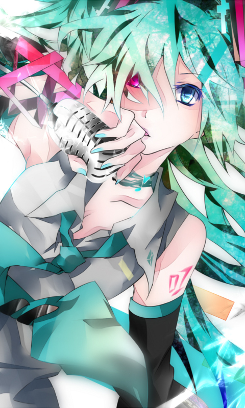 Screenshot №1 pro téma Hatsune Miku, Vocaloid 480x800