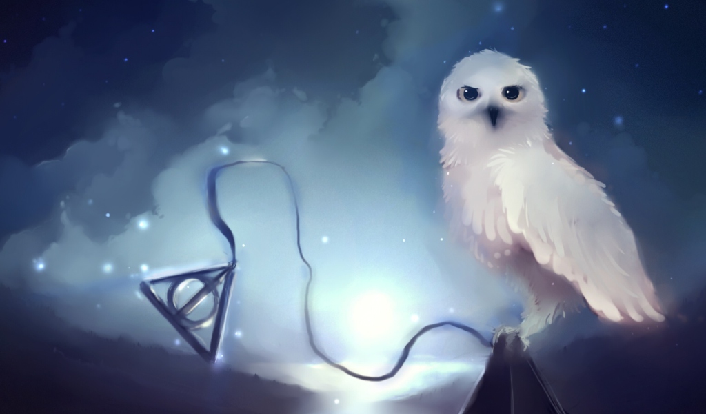 Screenshot №1 pro téma White Owl Painting 1024x600