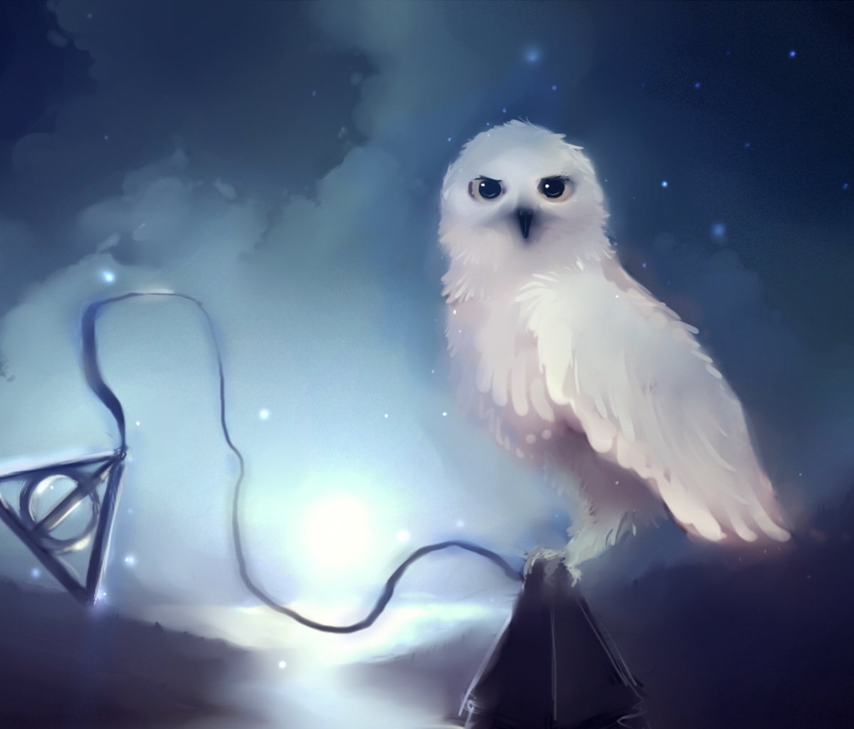 Screenshot №1 pro téma White Owl Painting 1200x1024