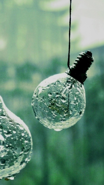 Das Light Bulbs And Water Drops Wallpaper 360x640