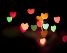 Hearts Bokeh wallpaper 220x176