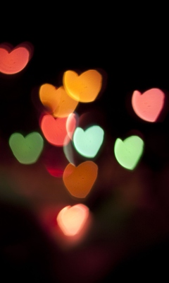 Hearts Bokeh screenshot #1 240x400