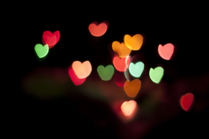 Hearts Bokeh wallpaper