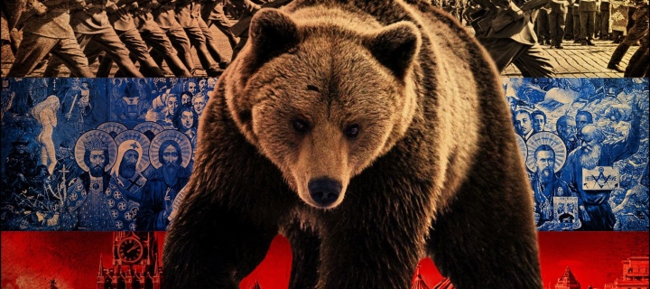 Russian Bear on Flag Background screenshot #1 720x320