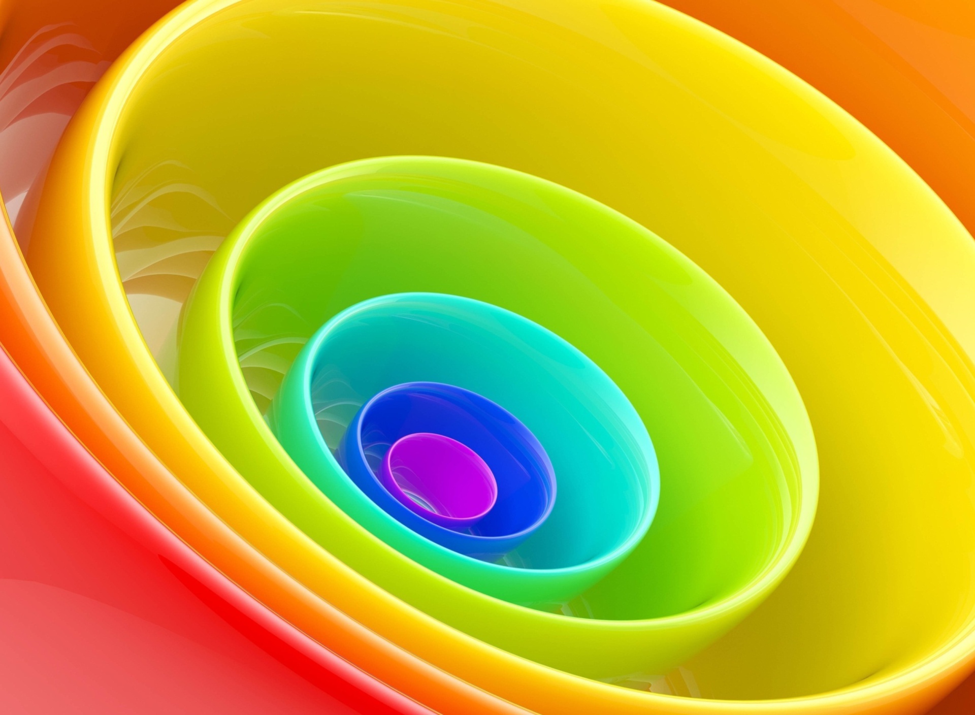 Fondo de pantalla Rainbow Rings 1920x1408