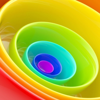 Kostenloses Rainbow Rings Wallpaper für iPad 3