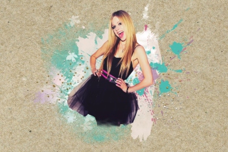 Avril Lavigne In Black Dress Background for Android, iPhone and iPad