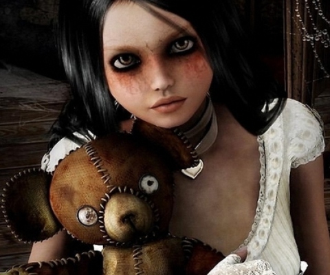 Screenshot №1 pro téma Girl With Teddy Bear 480x400