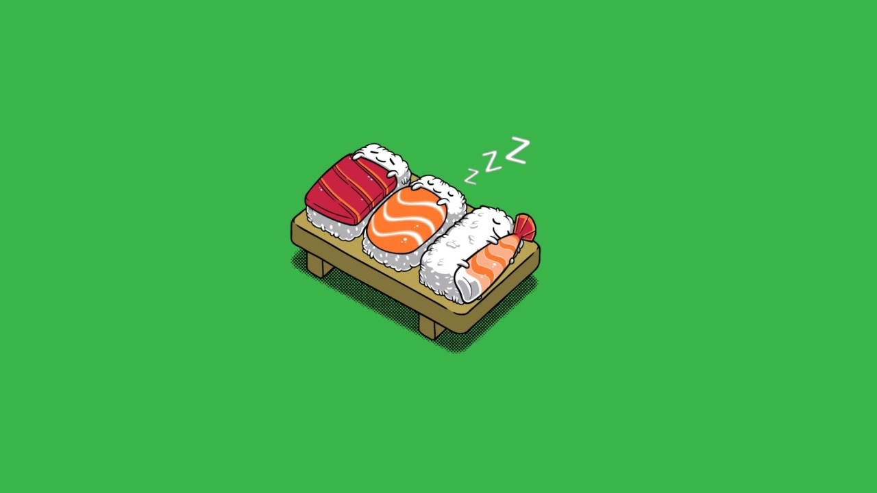 Обои Sleeping Sushi 1280x720