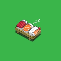 Fondo de pantalla Sleeping Sushi 208x208
