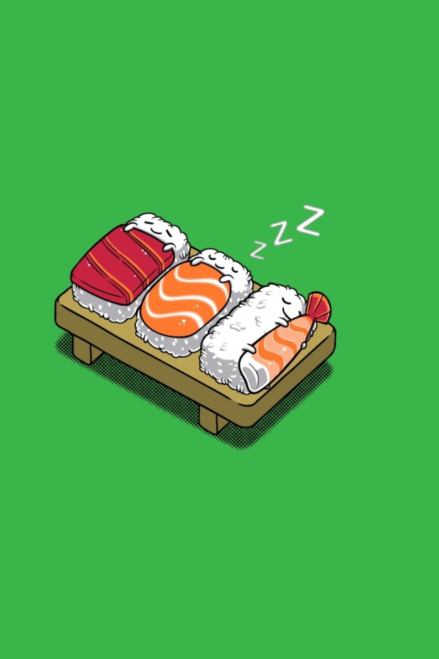 Das Sleeping Sushi Wallpaper 640x960