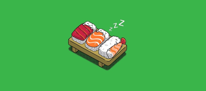 Sleeping Sushi wallpaper 720x320