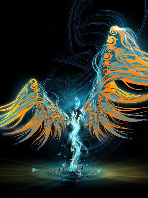 Abstract Angel wallpaper 480x640