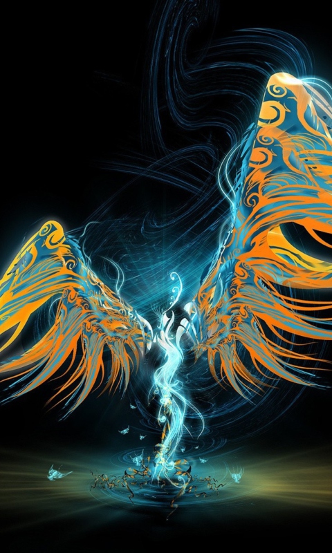 Abstract Angel wallpaper 480x800