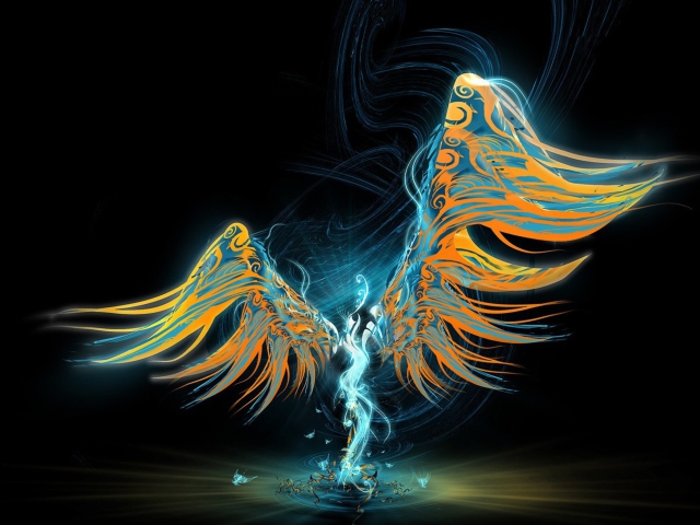 Fondo de pantalla Abstract Angel 640x480