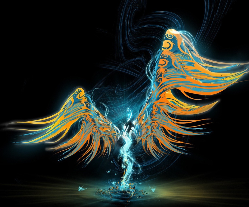 Abstract Angel wallpaper 960x800