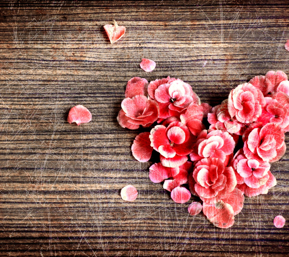 Heart Shaped Flowers wallpaper 960x854