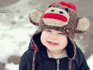 Das Cute Smiley Baby Boy Wallpaper 320x240