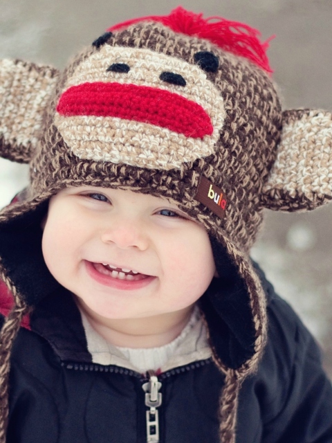 Das Cute Smiley Baby Boy Wallpaper 480x640