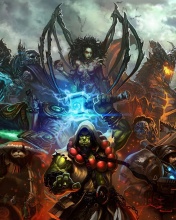 Обои World of Warcraft Mists of Pandaria 176x220