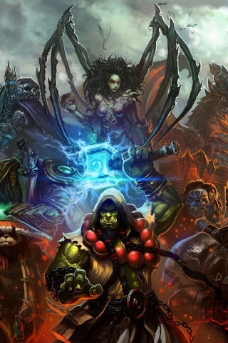 Das World of Warcraft Mists of Pandaria Wallpaper 320x480