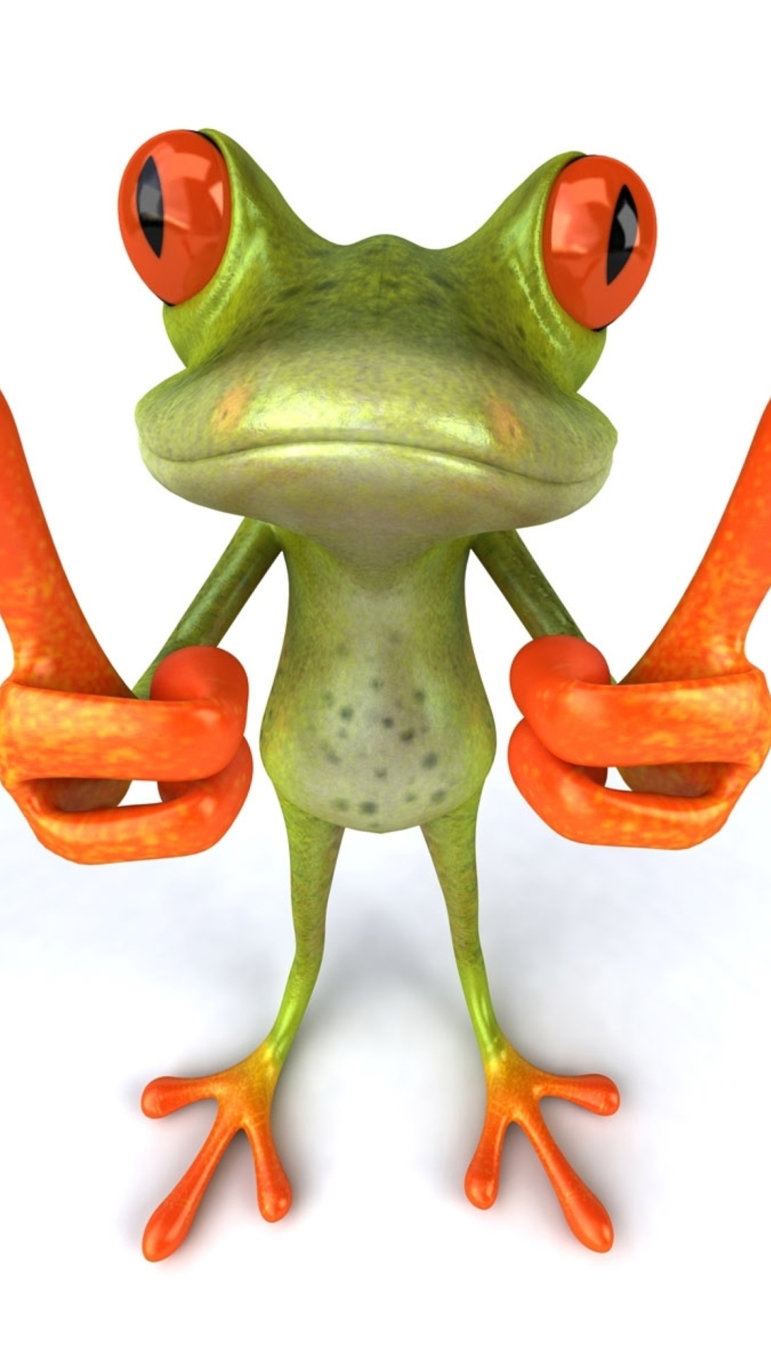 Обои 3D Frog Thumbs Up 1080x1920