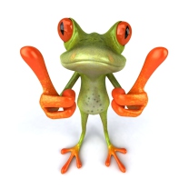 Sfondi 3D Frog Thumbs Up 208x208