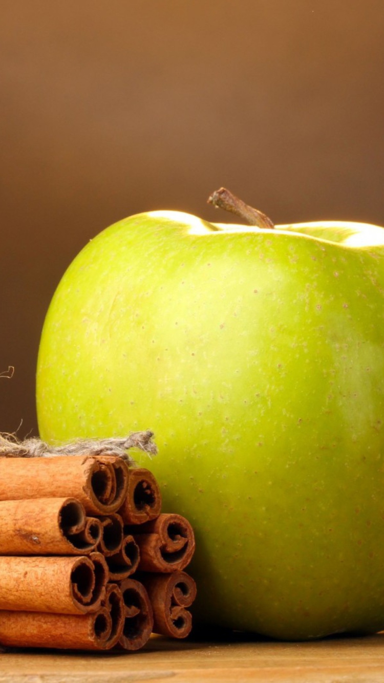 Green Apple And Cinnamon Steaks wallpaper 750x1334