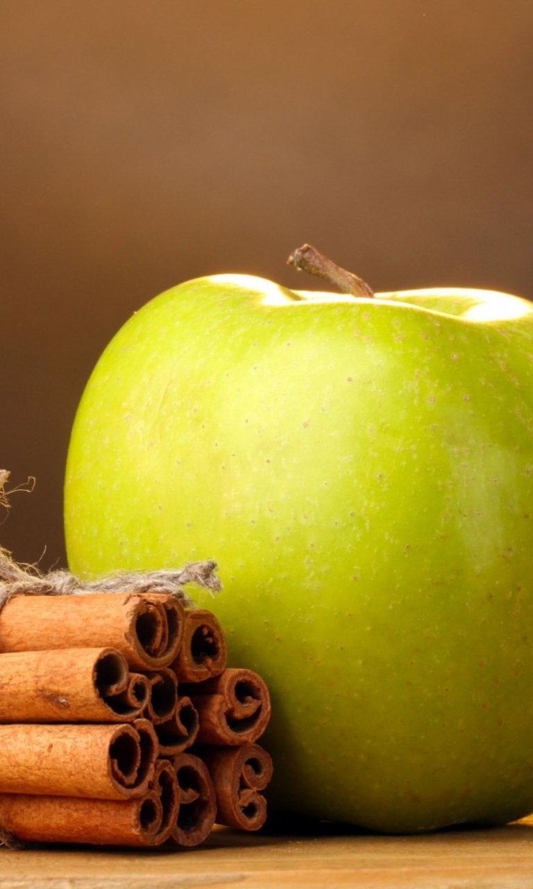 Green Apple And Cinnamon Steaks wallpaper 768x1280