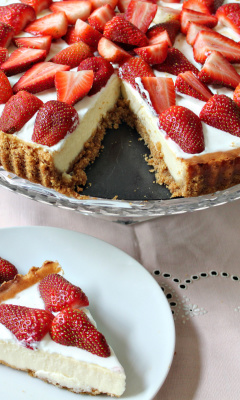 Das Strawberry Cheesecake Wallpaper 240x400
