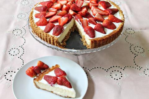 Strawberry Cheesecake wallpaper 480x320