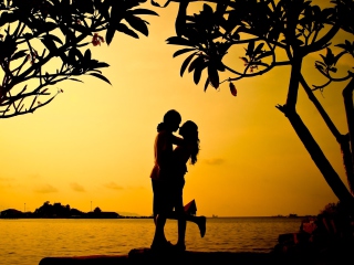 Fondo de pantalla Sunset Romance 320x240