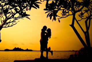 Free Sunset Romance Picture for Android, iPhone and iPad