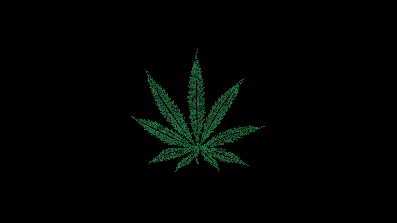 Screenshot №1 pro téma Marijuana Leaf 1366x768