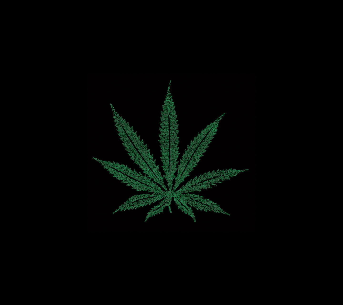 Das Marijuana Leaf Wallpaper 1440x1280