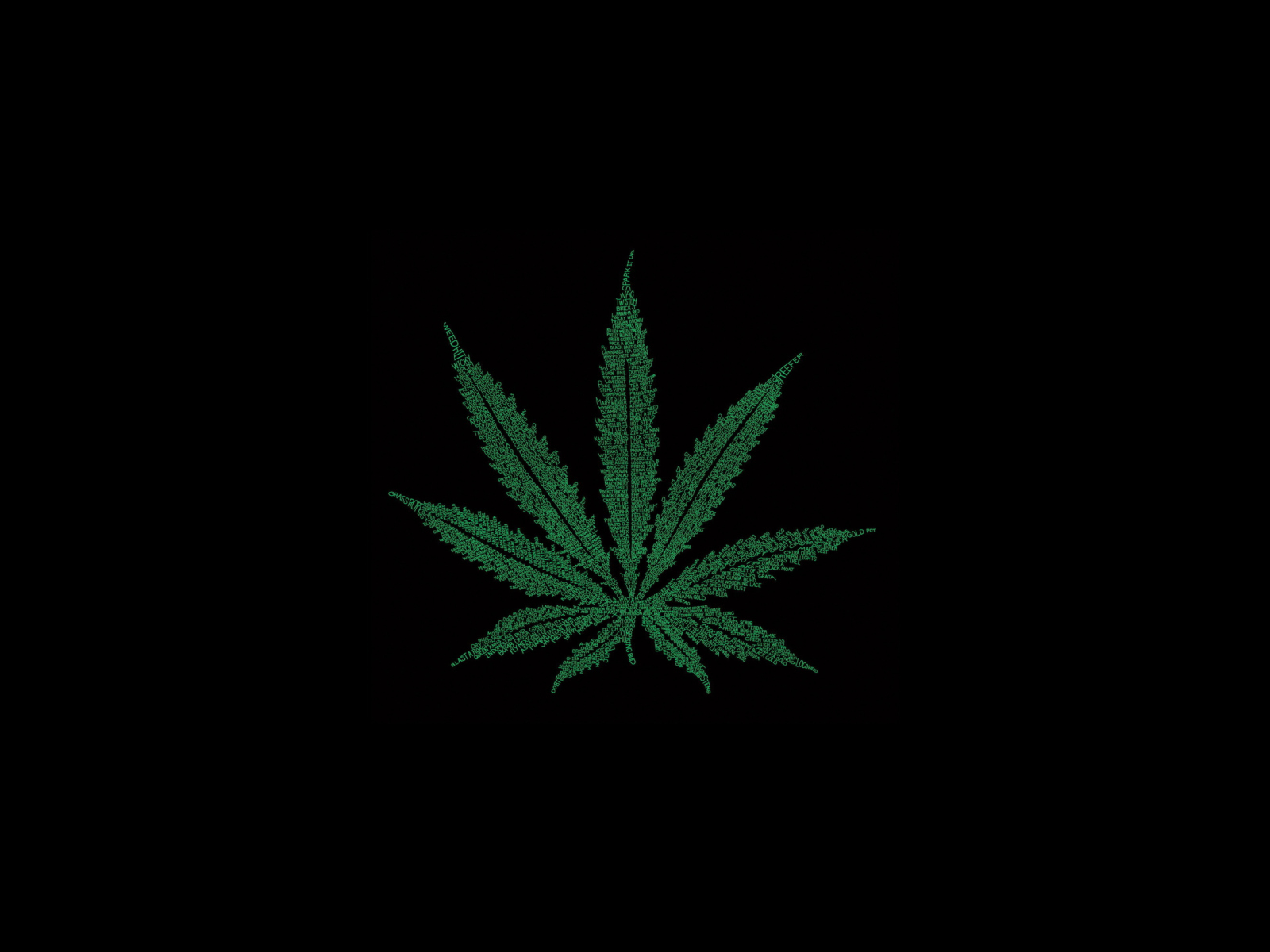 Das Marijuana Leaf Wallpaper 1600x1200