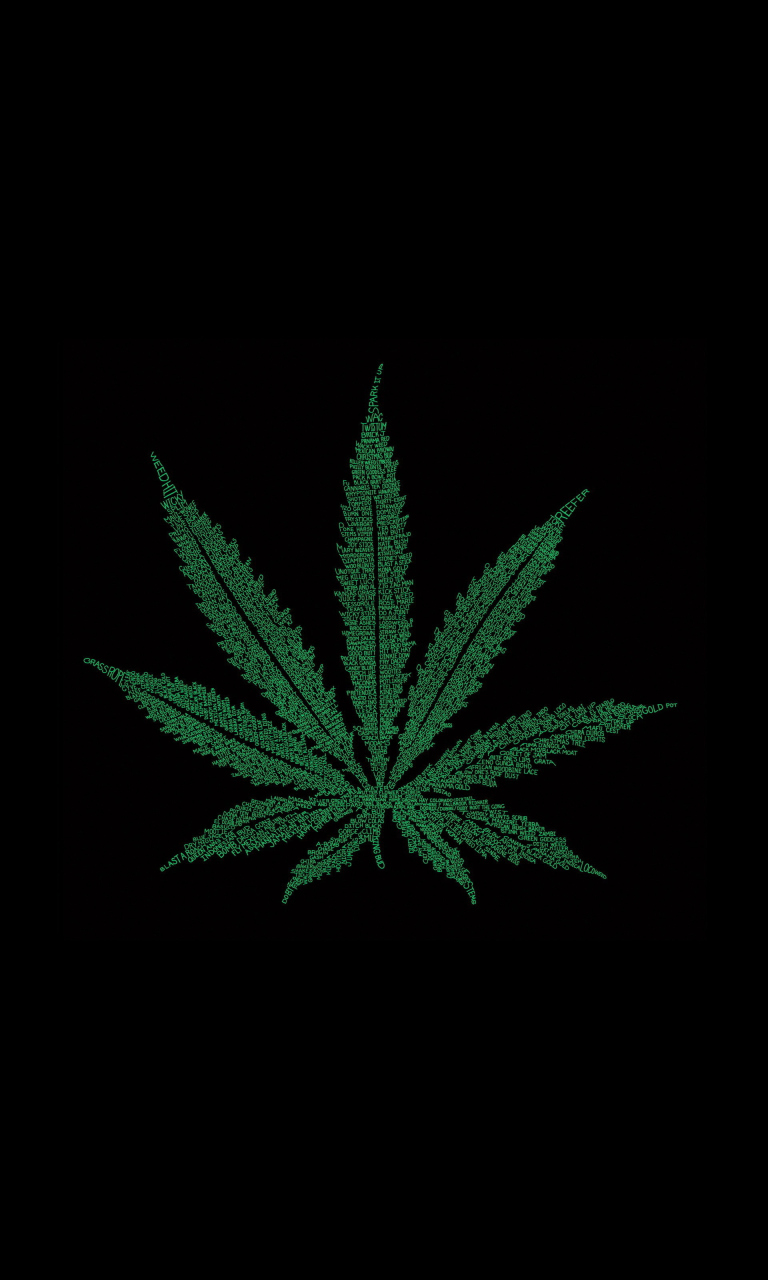 Das Marijuana Leaf Wallpaper 768x1280