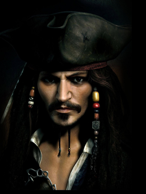 Fondo de pantalla Captain Jack Sparrow 480x640
