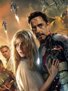Fondo de pantalla Iron Man 3 Robert Downey Jr 240x320