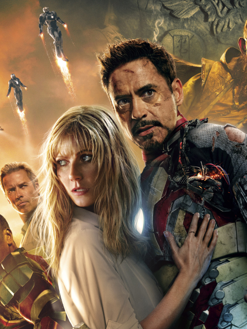 Обои Iron Man 3 Robert Downey Jr 480x640