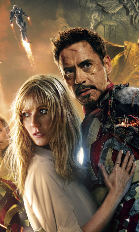 Fondo de pantalla Iron Man 3 Robert Downey Jr 480x800