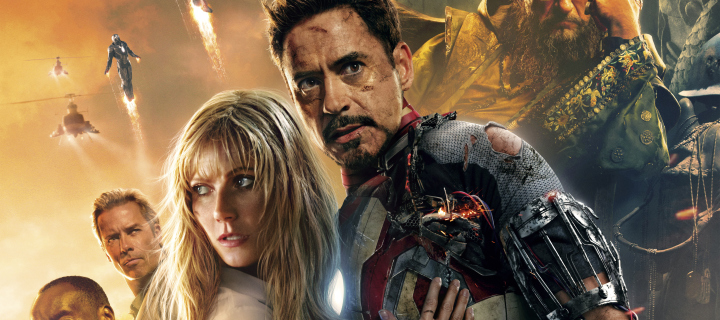 Screenshot №1 pro téma Iron Man 3 Robert Downey Jr 720x320