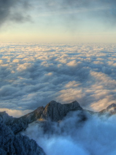 Fog above Andes wallpaper 240x320