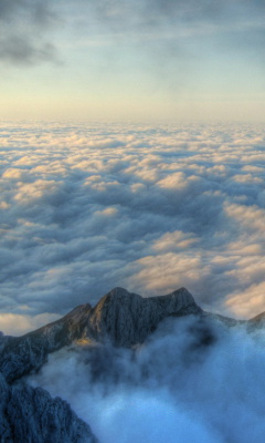 Fondo de pantalla Fog above Andes 240x400