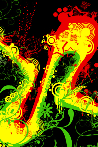 Fondo de pantalla Jamaica Rasta 320x480