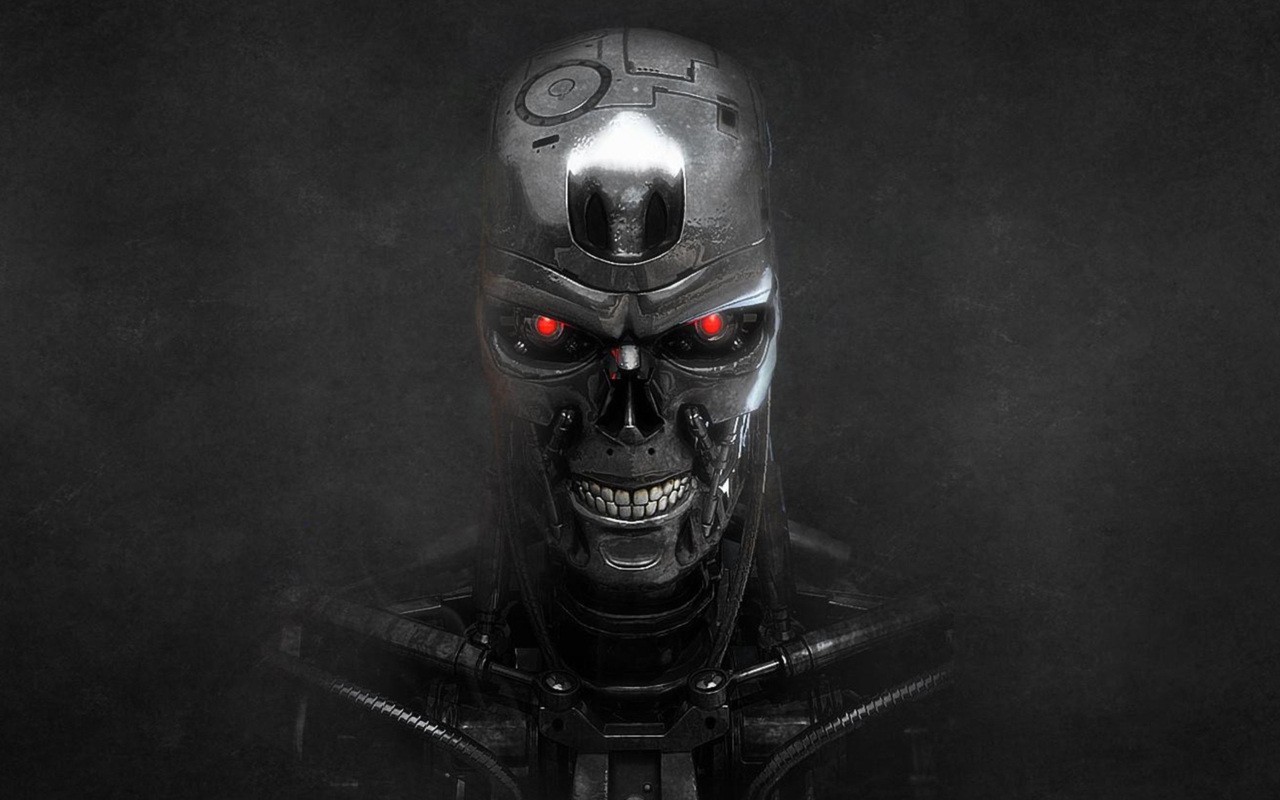 Terminator Skeleton wallpaper 1280x800