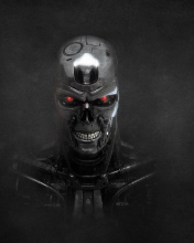 Das Terminator Skeleton Wallpaper 176x220