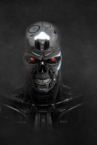 Terminator Skeleton wallpaper 320x480