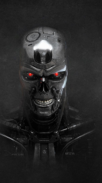 Fondo de pantalla Terminator Skeleton 360x640