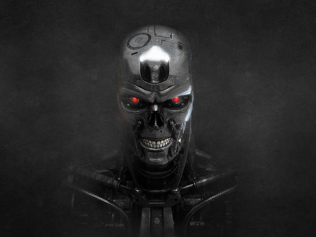 Обои Terminator Skeleton 640x480